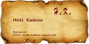 Hódi Kadosa névjegykártya